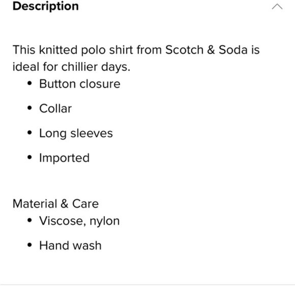 Scotch & Soda Knitted Long Sleeve Polo Size Medium EUC - Picture 5 of 5